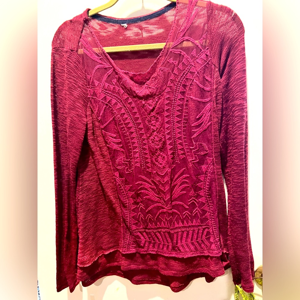 Abercrombie and Fitch maroon oversized sweater